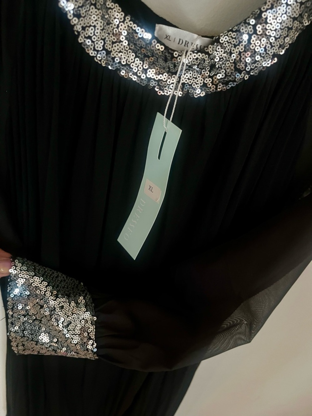 NEW Black w/sequin accent Cocktail Dress Sz 10